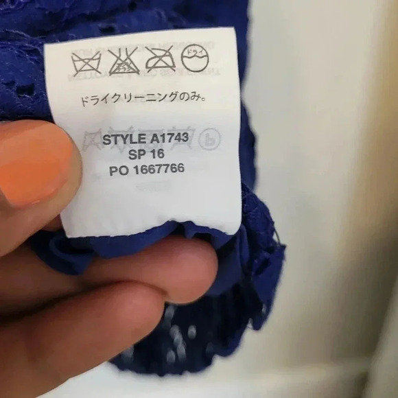 J.Crew Navy Pamela Leavers Eyelet Lace Sleeveless Dress(4) - Picture 11 of 11